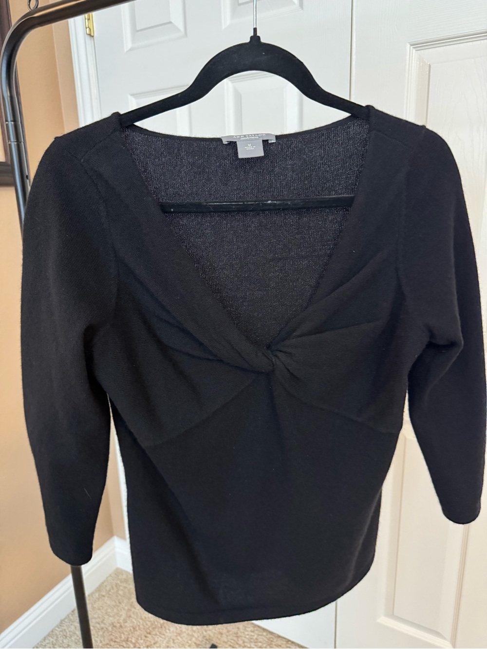 Ann Taylor Cashmere- blend Twist Front Sweater